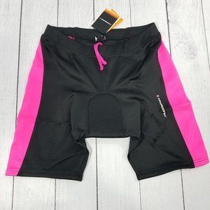 Muddyfox Padded Cycling Shorts Womens Size 12 US (UK 16) Black/Pink